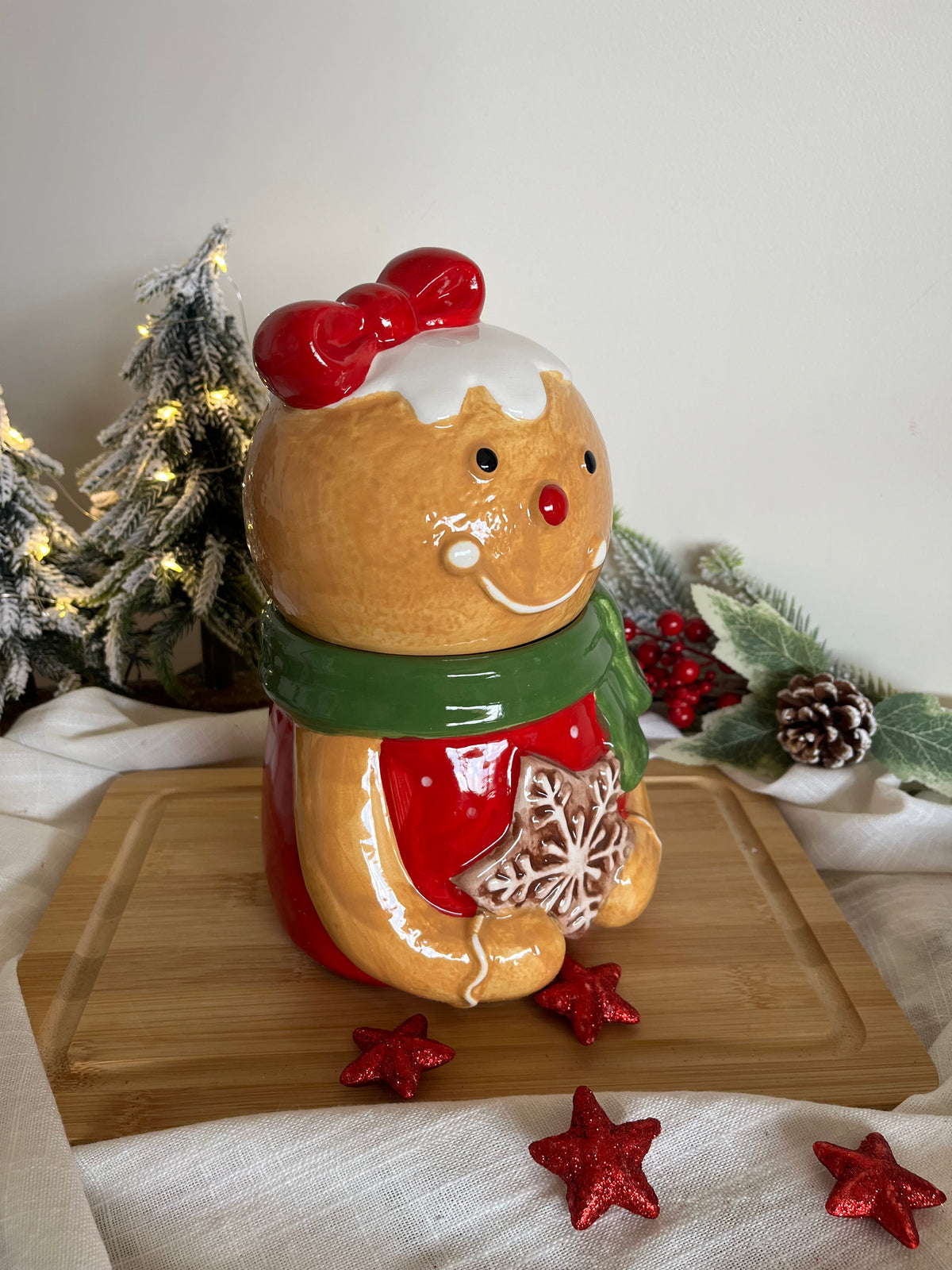 Christmas Gingerbread Container Jar