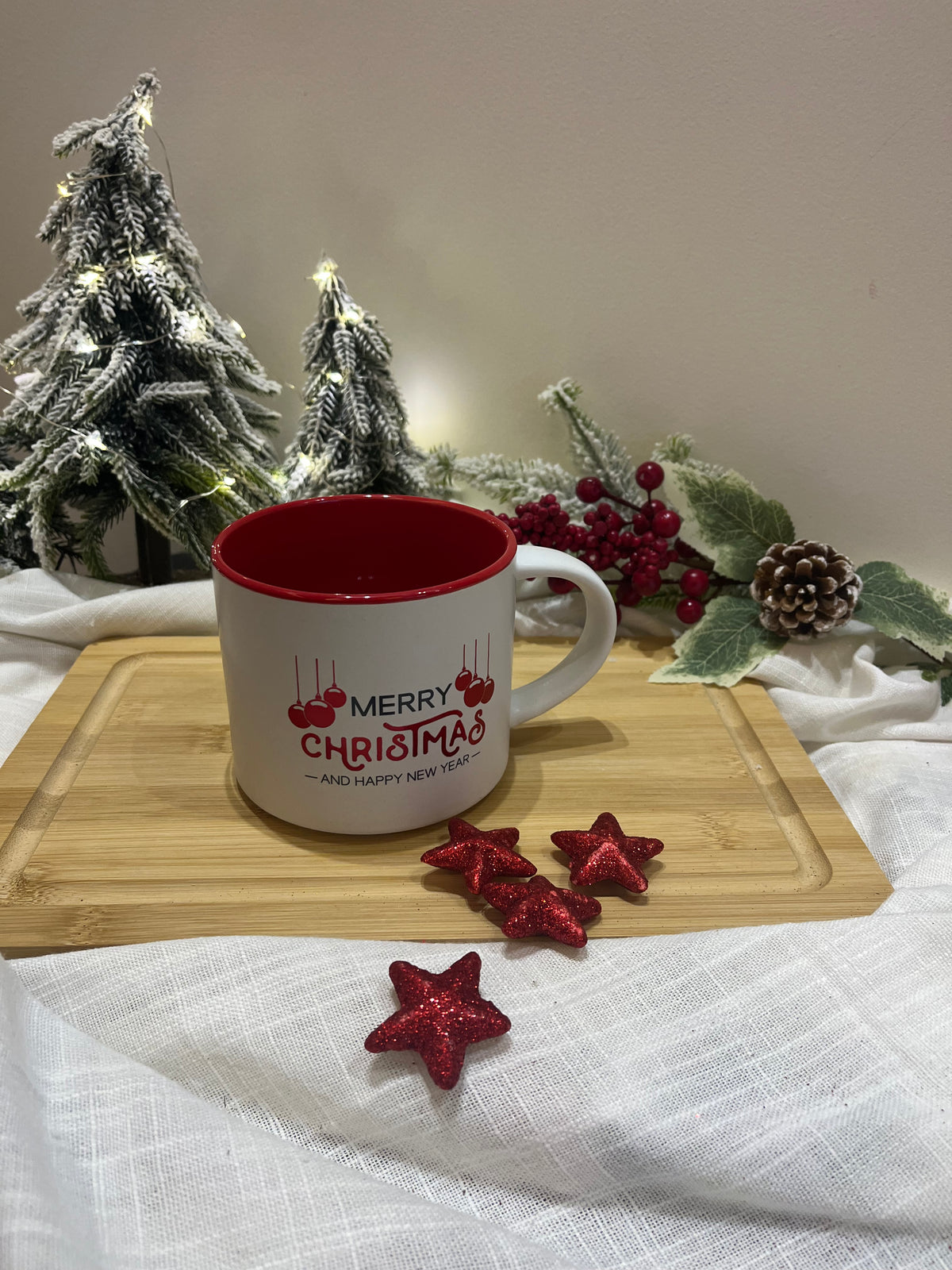 Christmas White & Red Mug