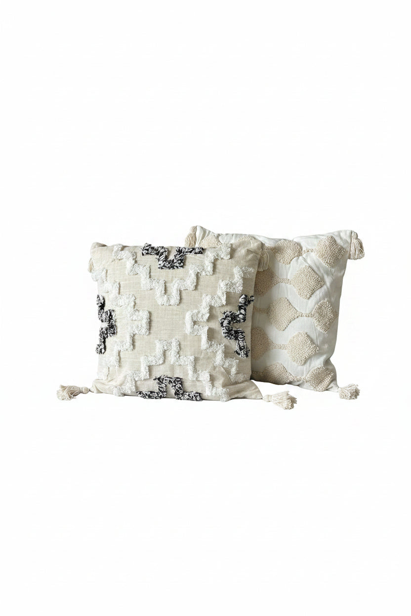 Boho Beige, Greige & Brown Cushion Cover & Filling