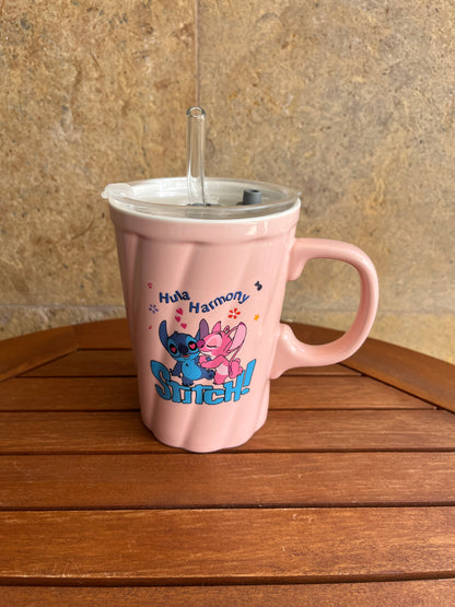 Stitch Ceramic Straw Cup & Mug