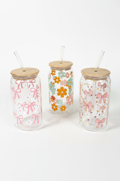 Printed Iced Coffee Straw Cup