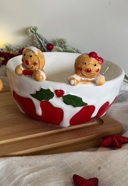 Christmas Gingerbread Large Serving Bowl
