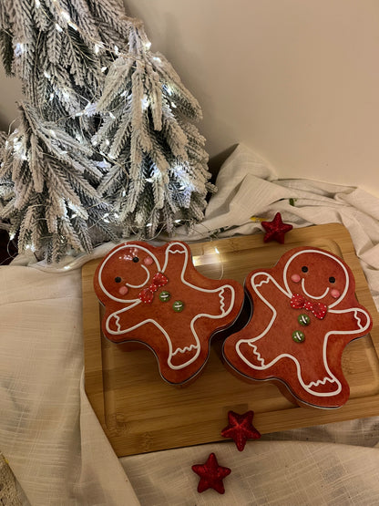 Christmas Gingerbread Tin Box