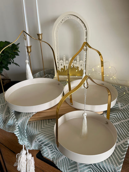 Ramadan Metal Round Tray Set