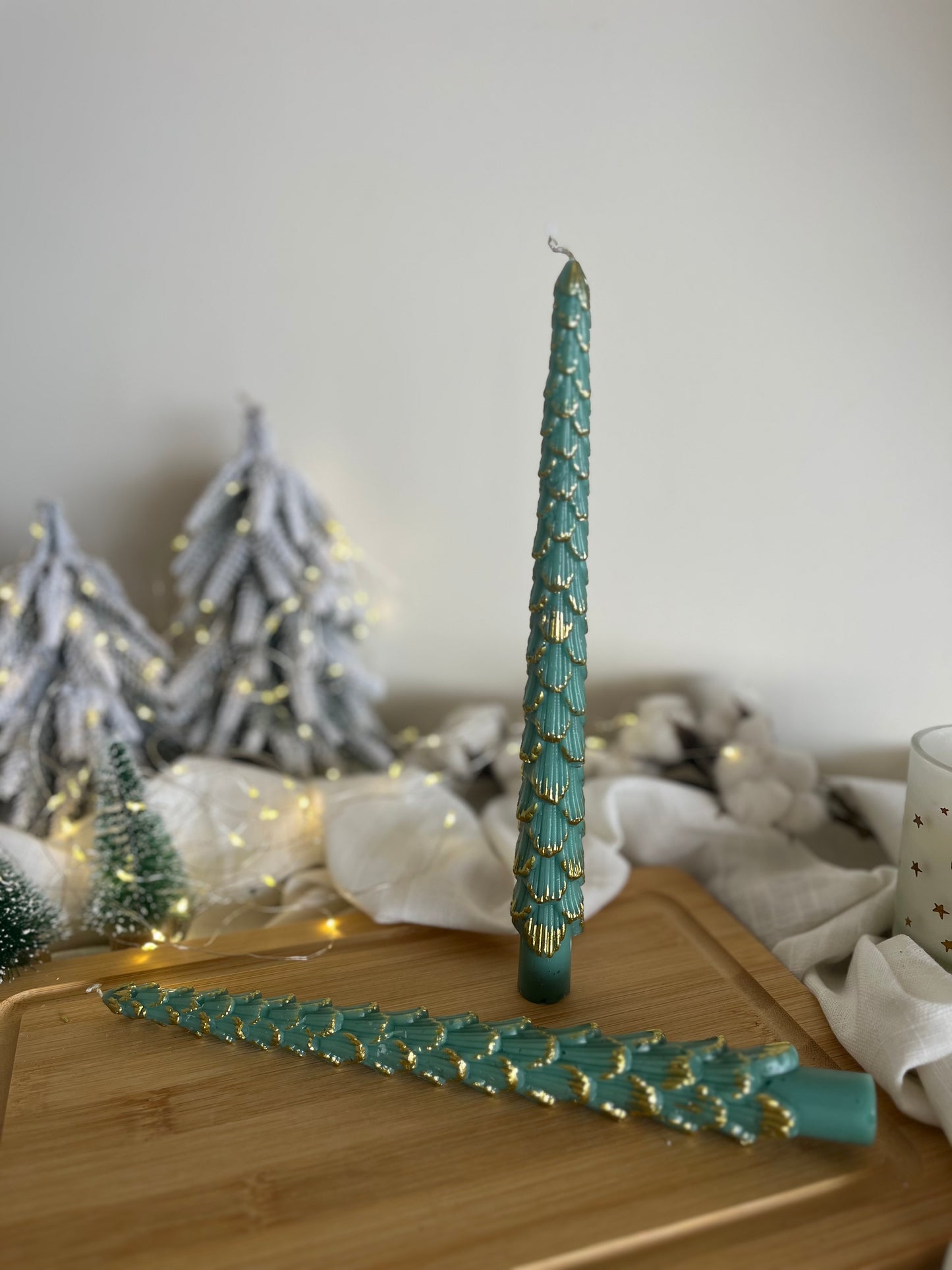 Christmas Set of 2 Tree Candles 25cm