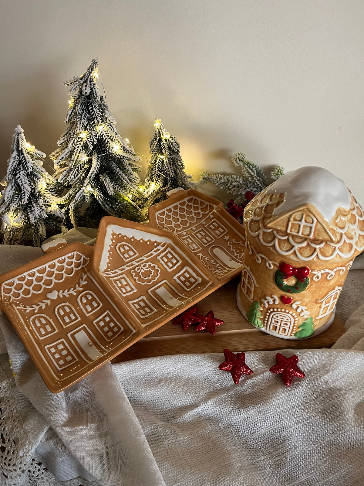 Christmas Gingerbread House Container Jar
