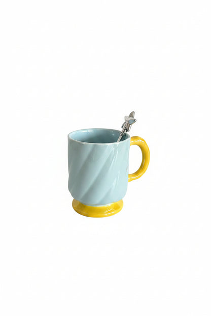 Colorful Shiny Mug with Star Spoon