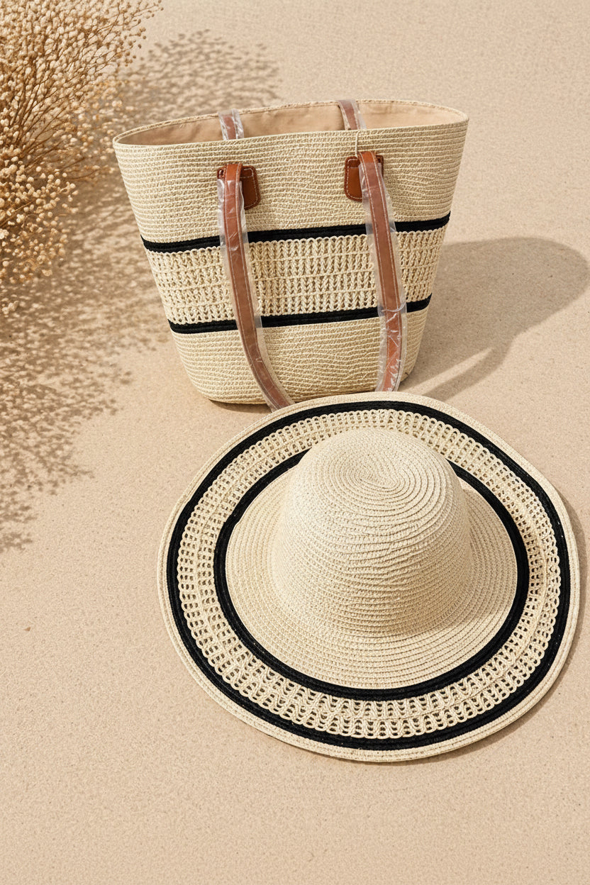 Summer Beach Bag & Hat Set
