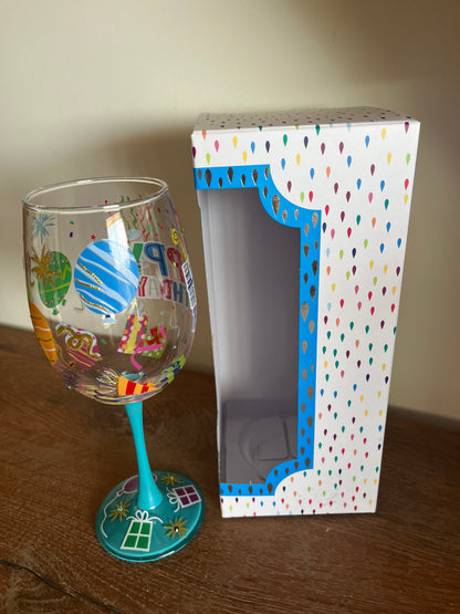 Birthday Wine Glass