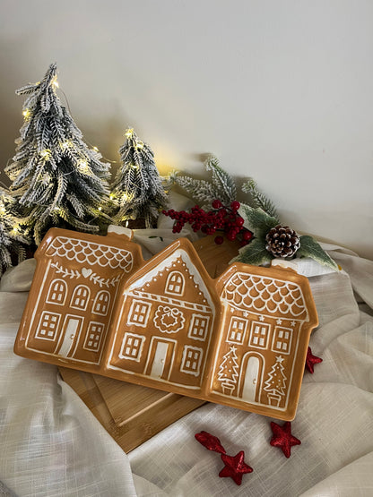 Christmas Gingerbread House Large Plate