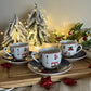 Christmas Coffee Cups & Saucers Set of 6