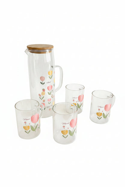 Juice Jug & 4 Cups Set