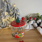 Christmas Glass Mug with Cover & Spoon