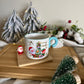 Christmas Ceramic Mug with Coaster & Spoon