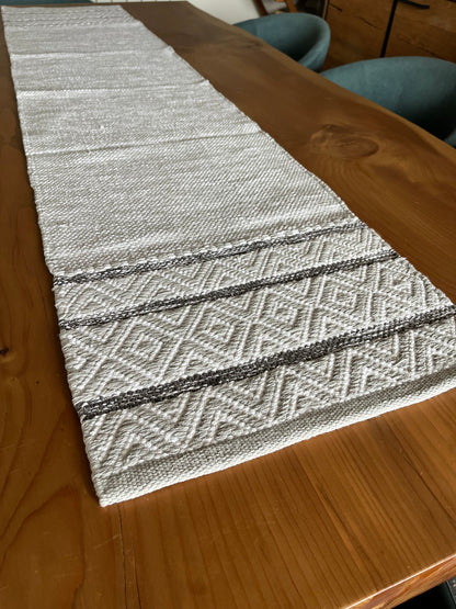 Minimalist Diamond Weave Table Runner