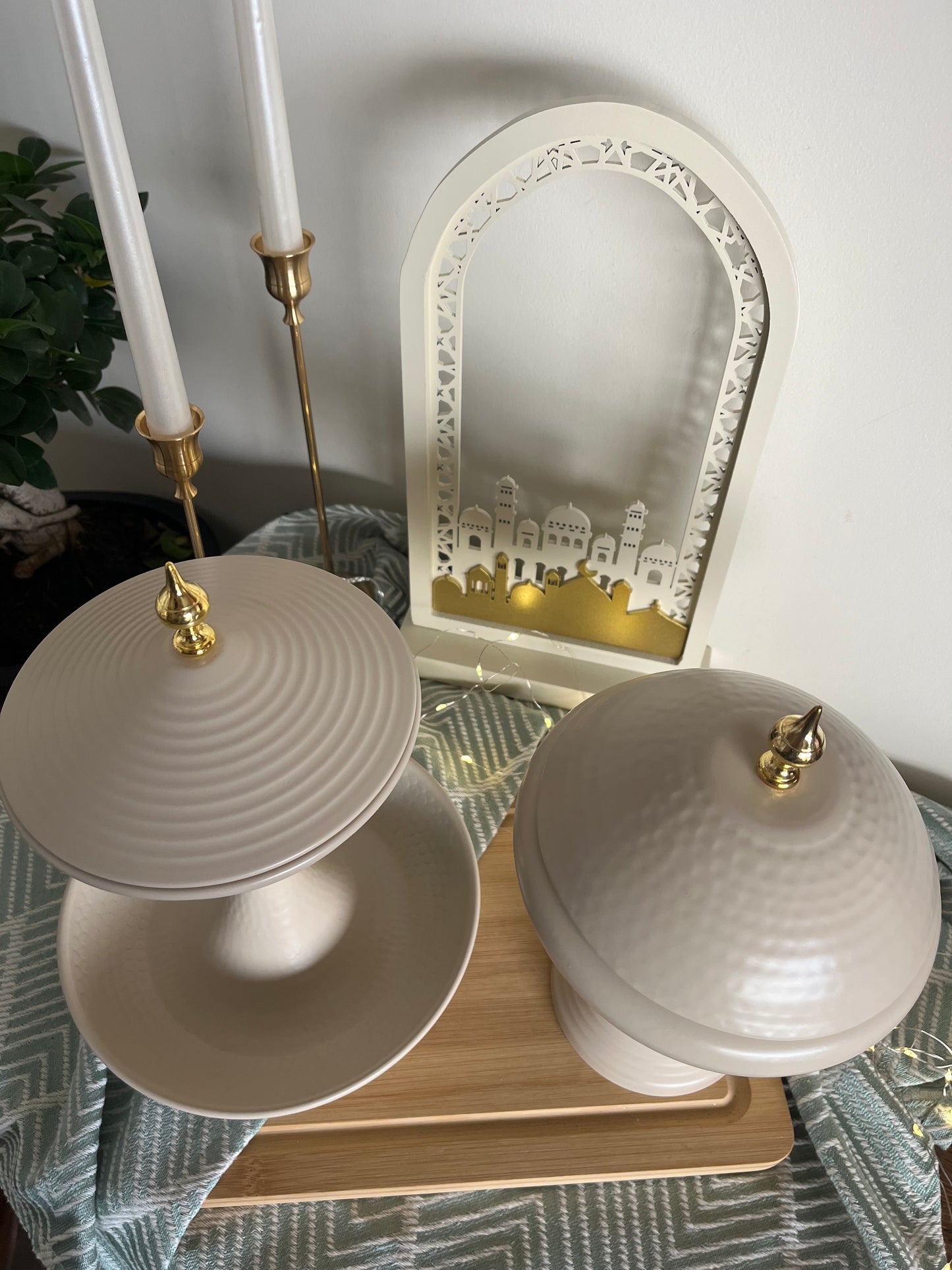 Ramadan Covered Metal Plate