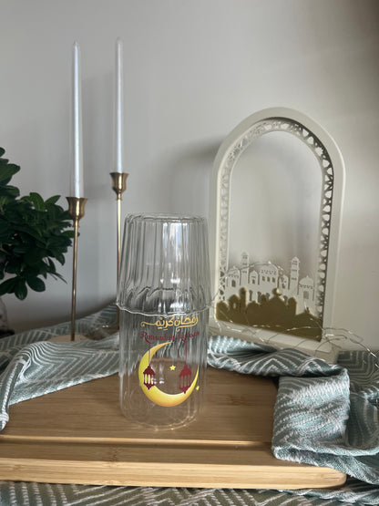 Ramadan Glass Bottle & Cup Set