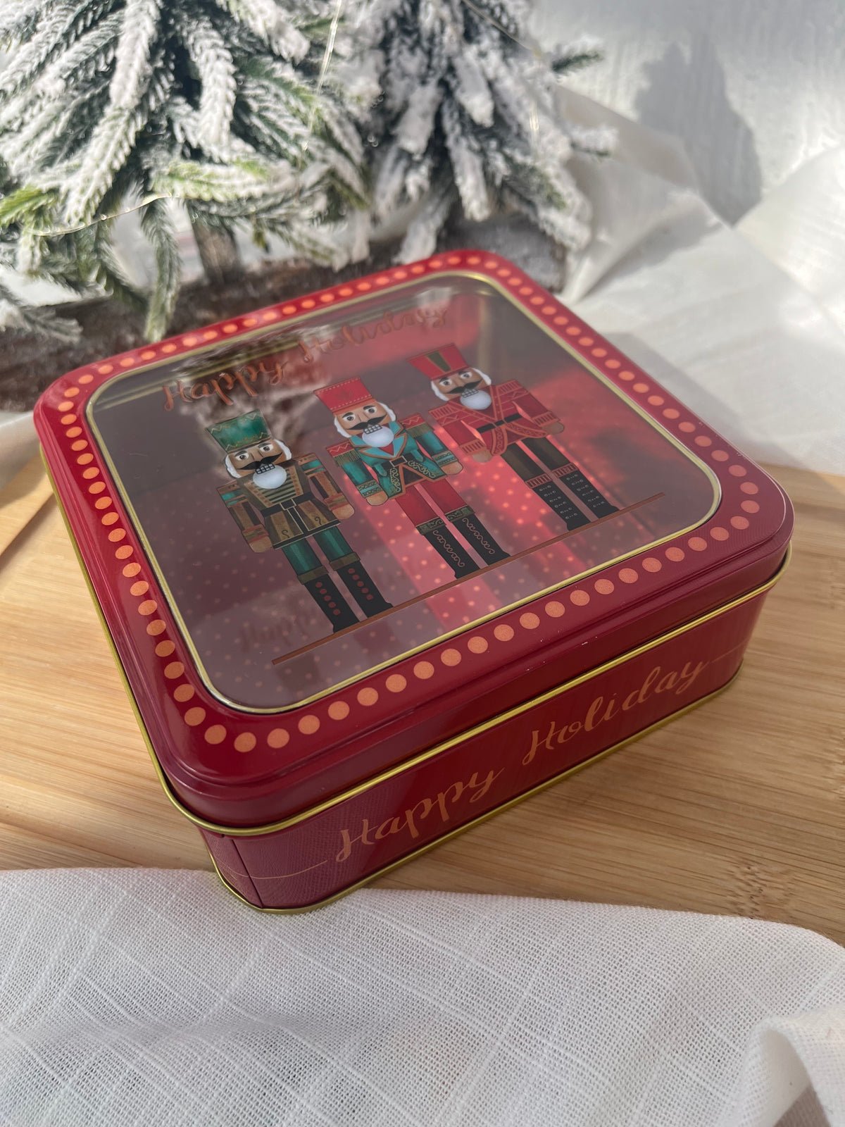 Christmas Square Tin Box