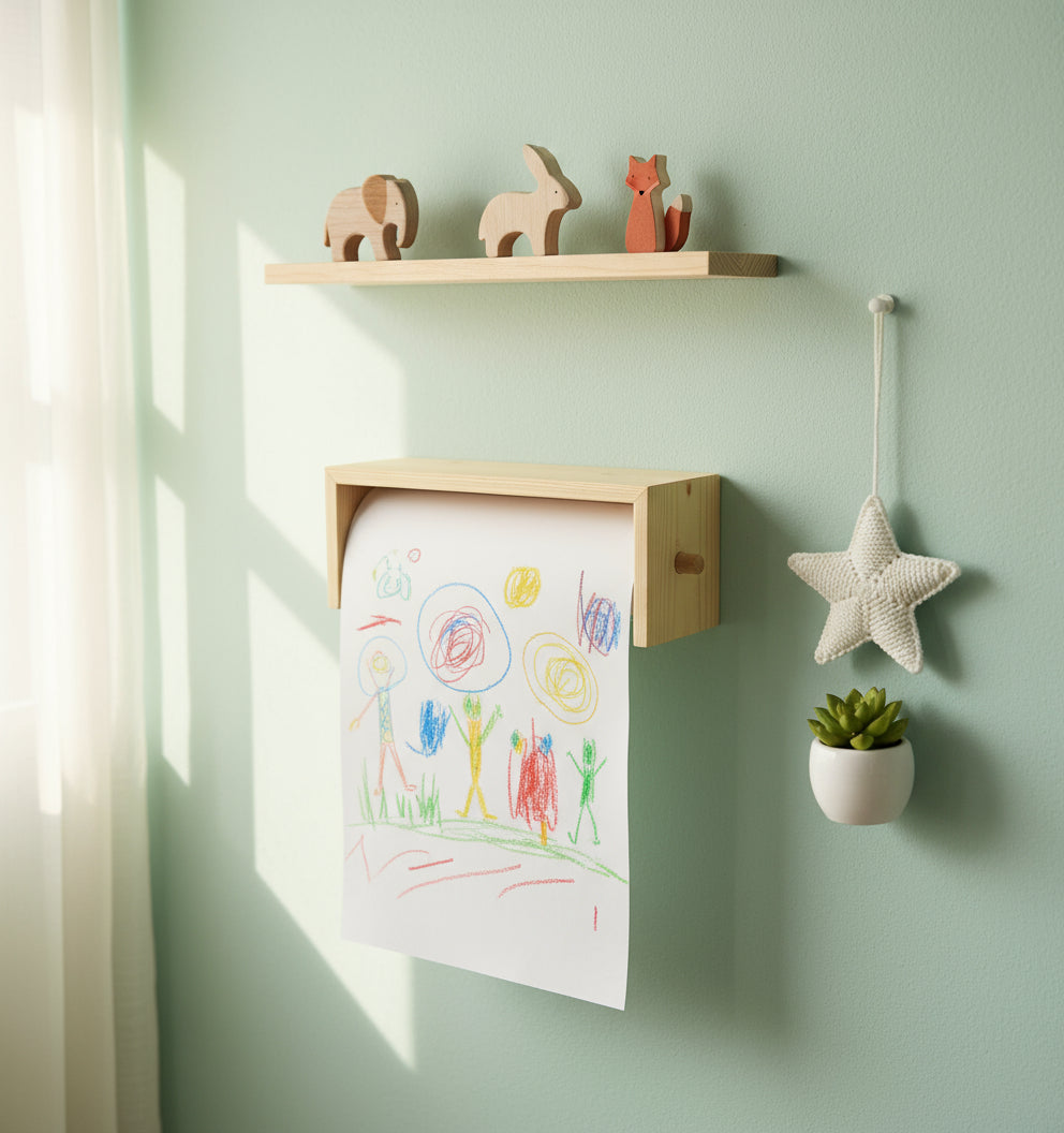 Kids Coloring Paper Roll Stand