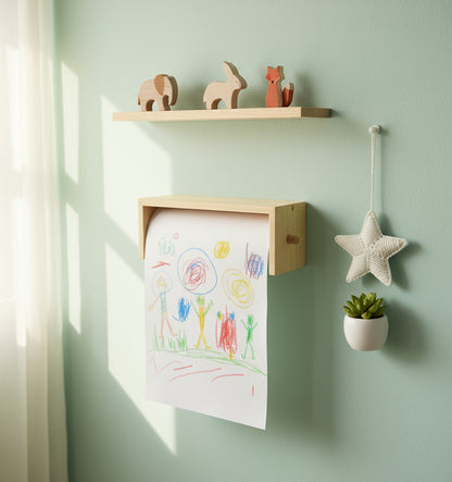 Kids Coloring Paper Roll Stand