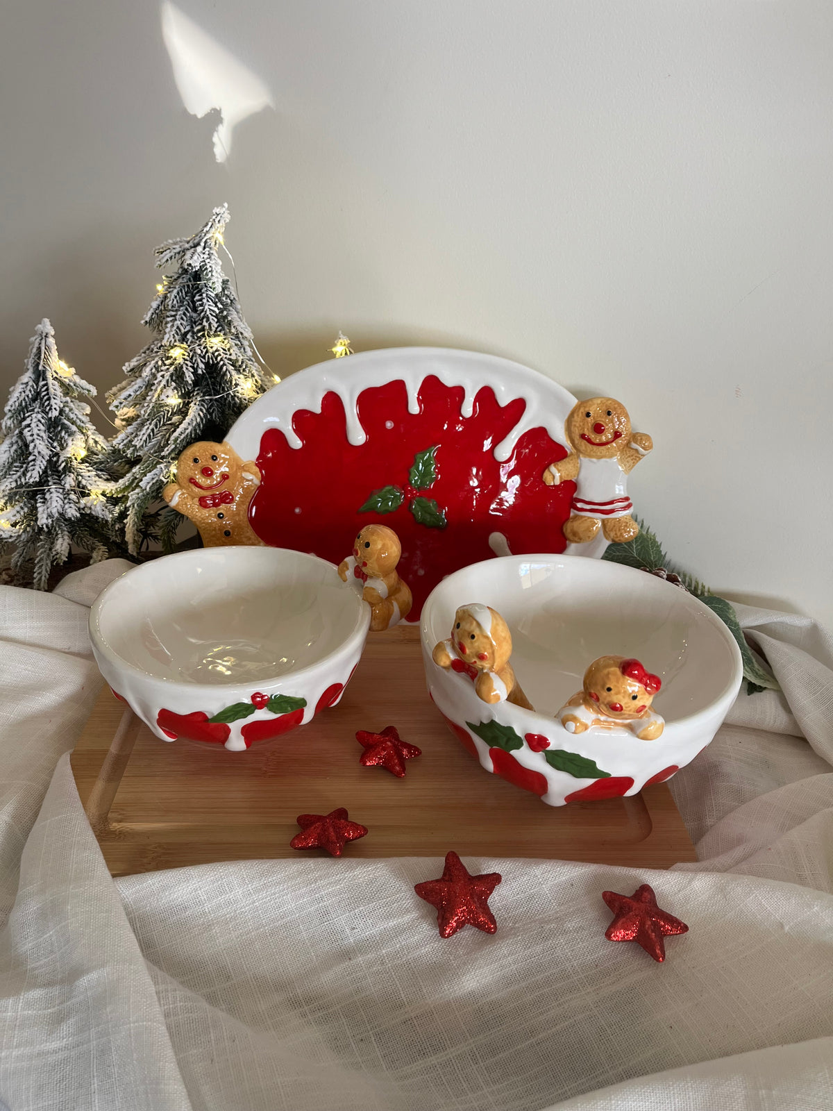 Christmas Gingerbread Large Serving Bowl