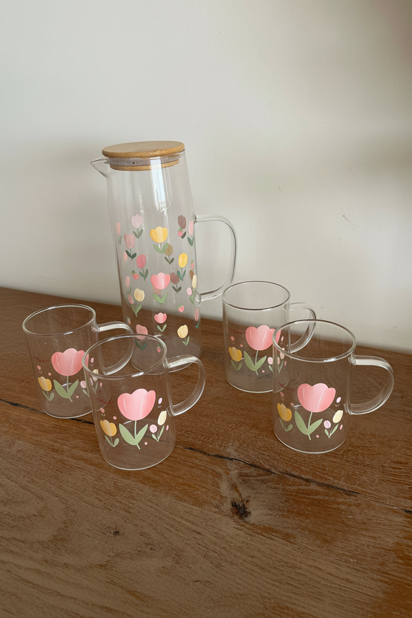 Juice Jug & 4 Cups Set