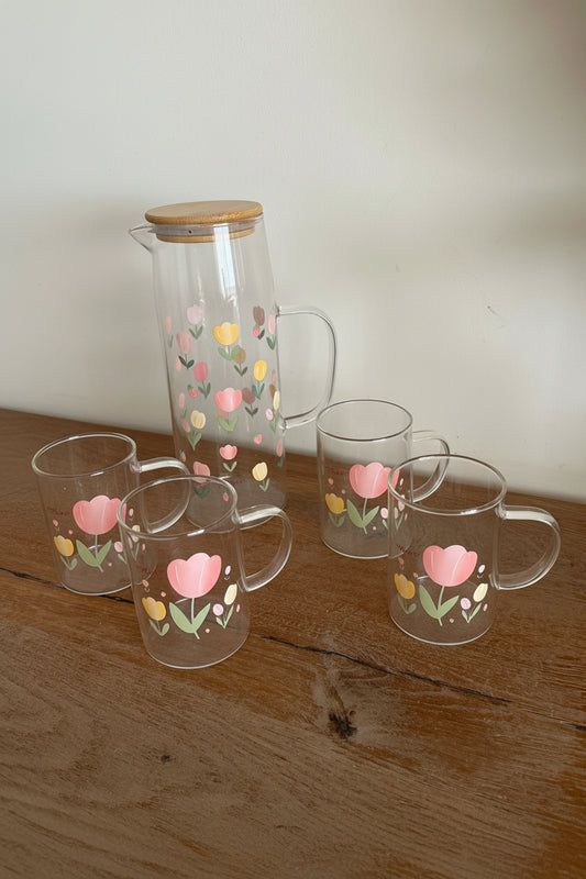 Juice Jug & 4 Cups Set