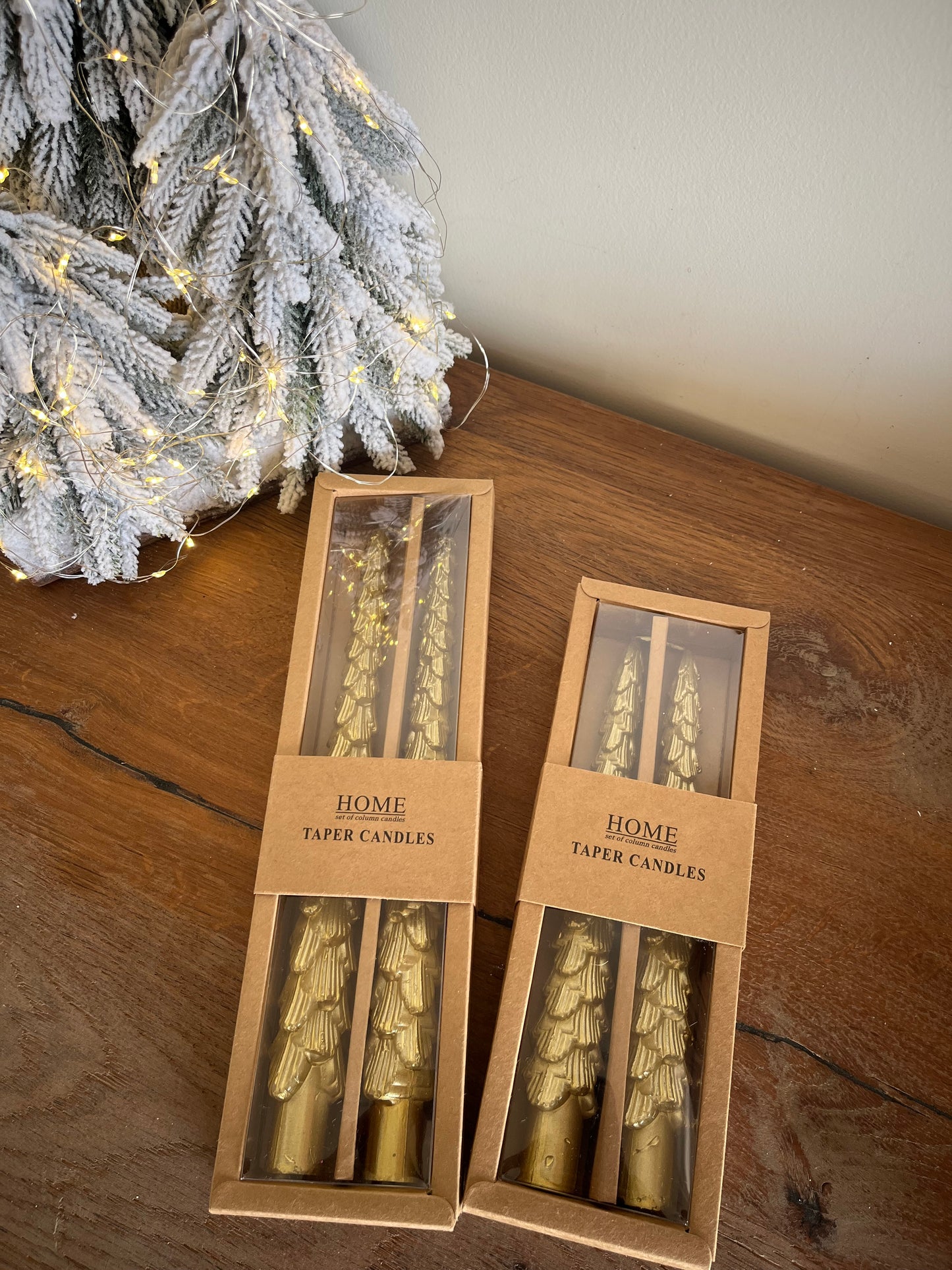 Christmas Set of 2 Tree Candles 20cm