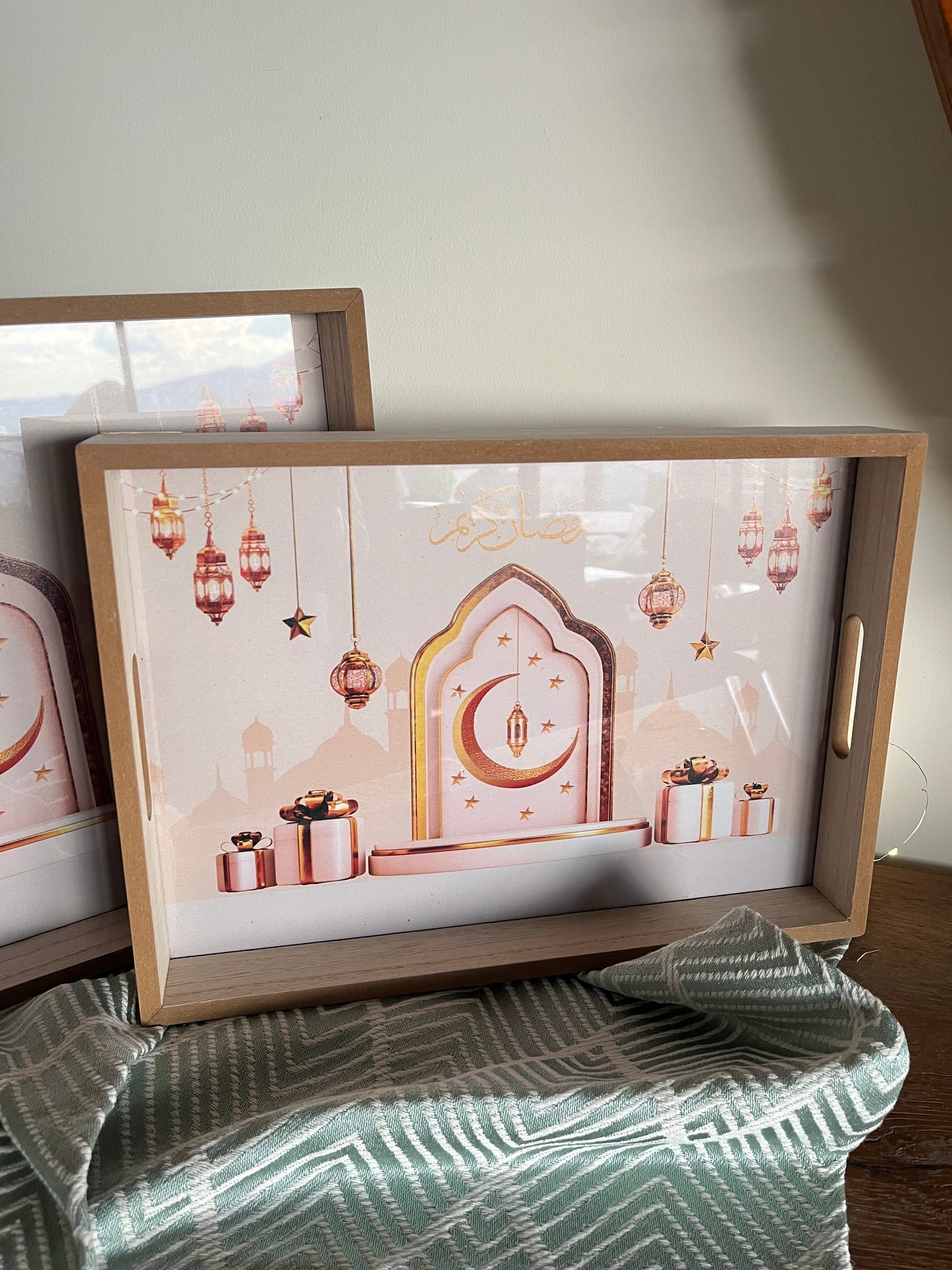 Ramadan Wooden Tray Set