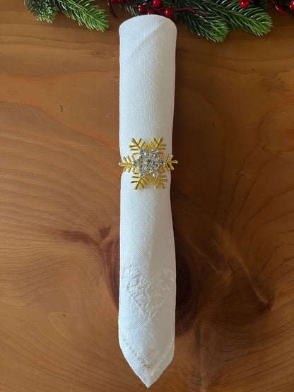 Christmas Snowflakes Napkin Rings