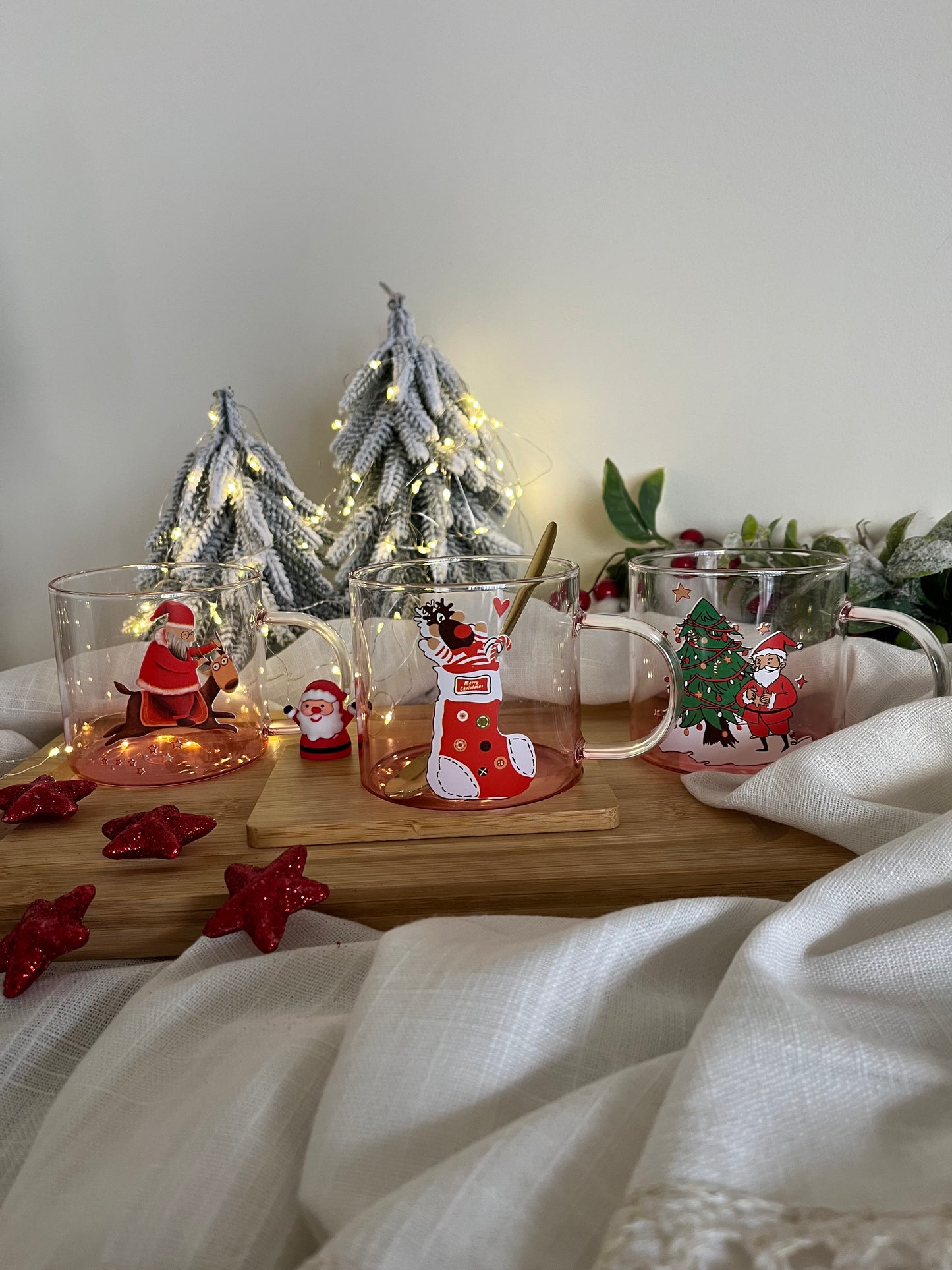 Christmas Glass Mug & Coaster