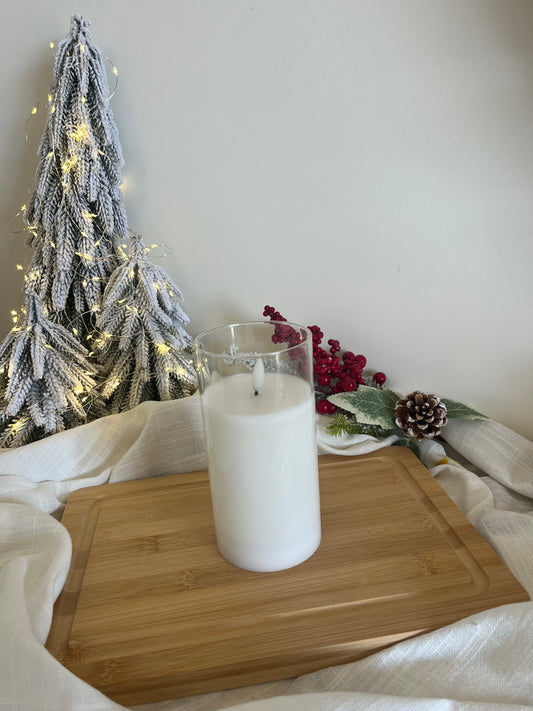 Shiny White Electric Candle