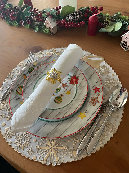 Christmas Snowflakes Napkin Rings