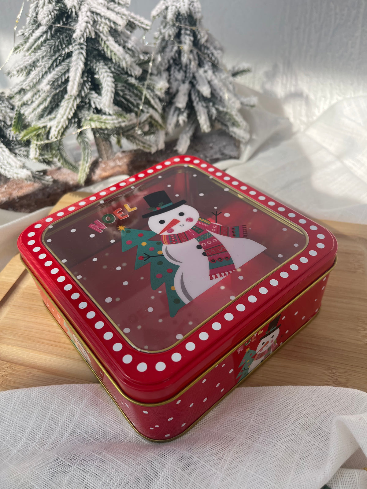 Christmas Square Tin Box