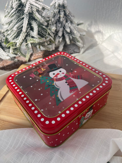 Christmas Square Tin Box