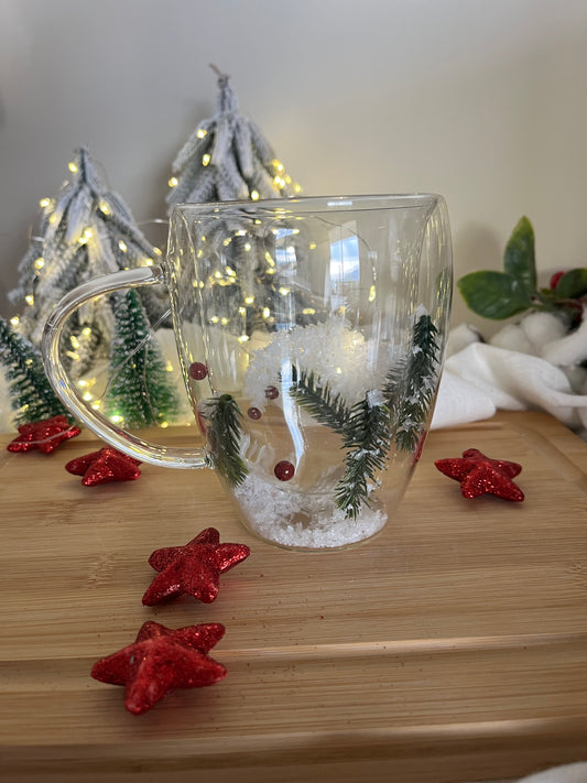 Christmas Double Glass Mug