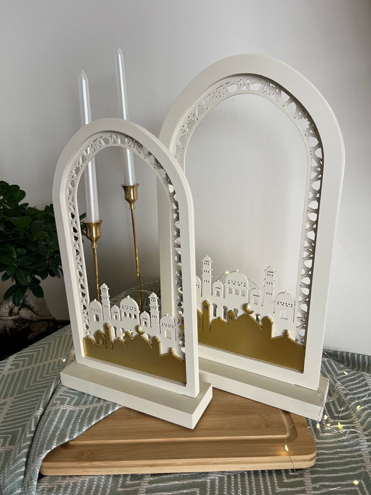 Ramadan Wooden Decoration Gold & White