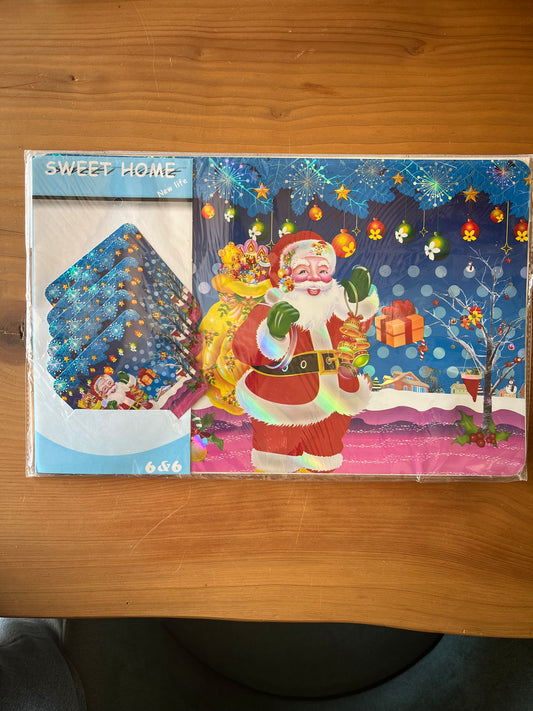 Christmas Waterproof Placemats & Coasters Set