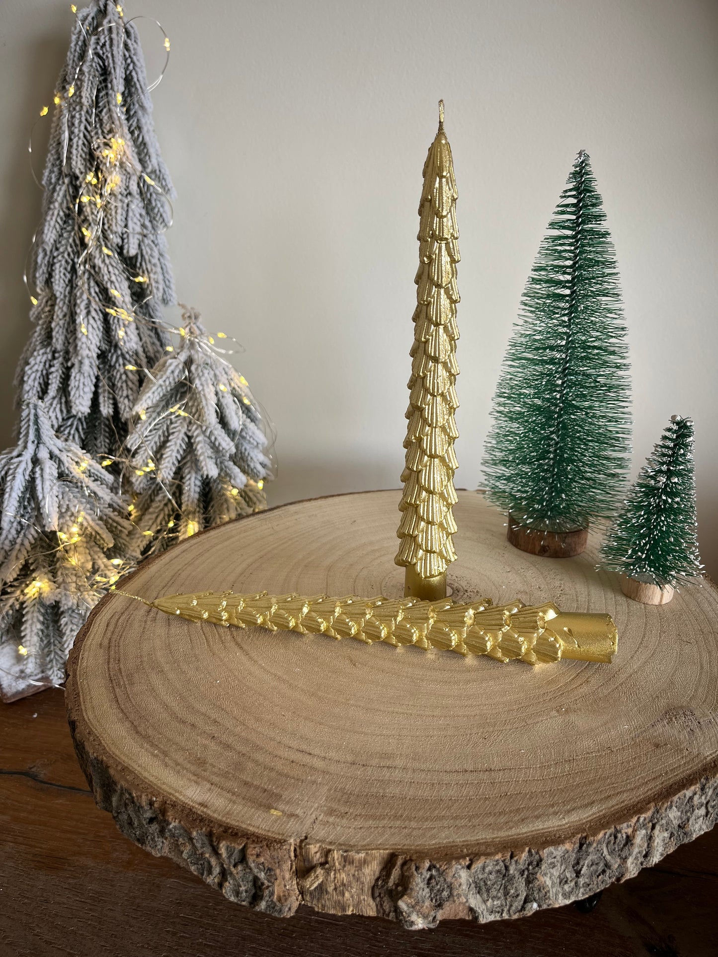 Christmas Set of 2 Tree Candles 20cm