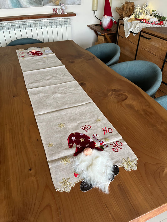 Christmas 3D Gnome Table Runner