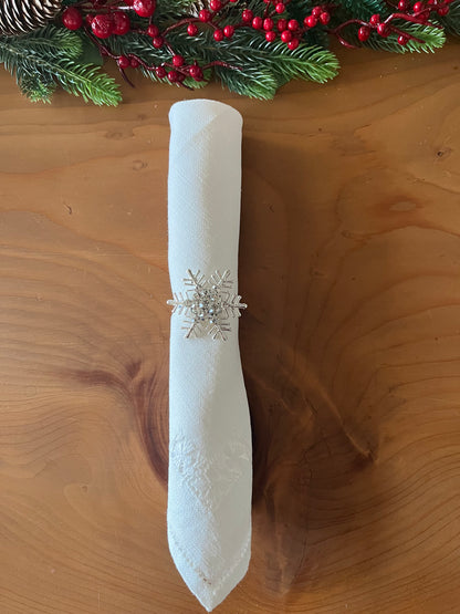 Christmas Snowflakes Napkin Rings