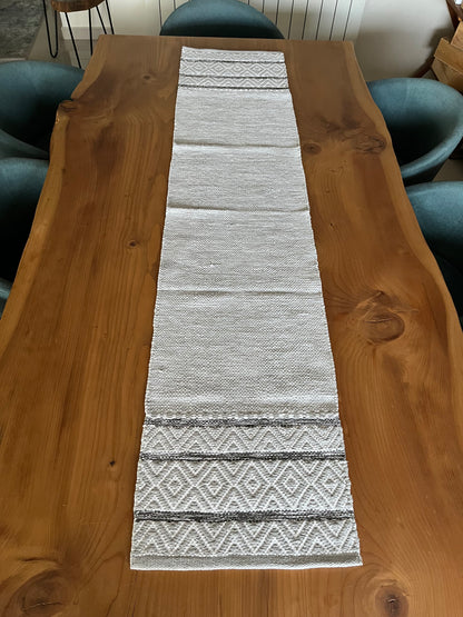 Minimalist Diamond Weave Table Runner