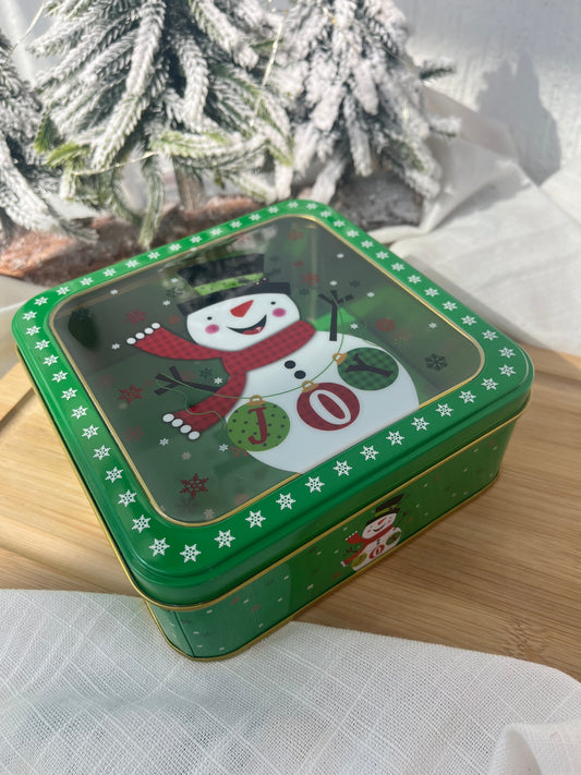 Christmas Square Tin Box