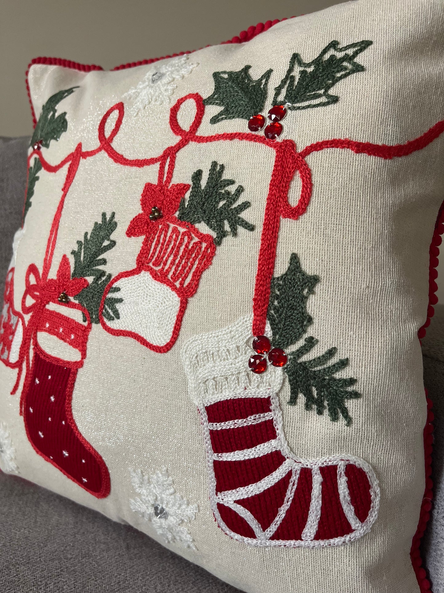 Christmas Socks Cushion Cover 45x45cm