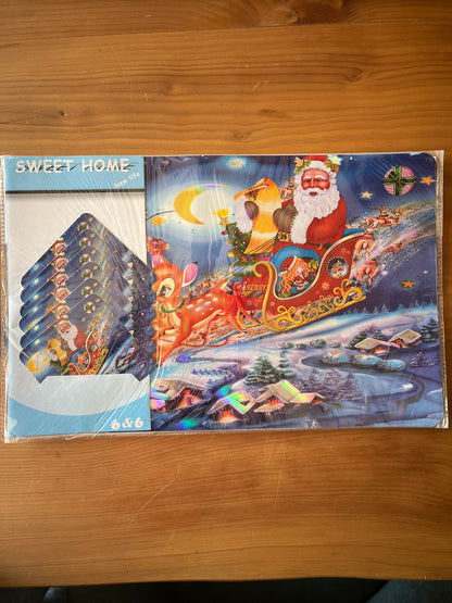Christmas Waterproof Placemats & Coasters Set
