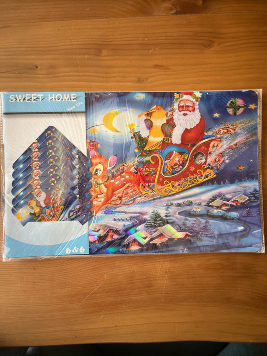 Christmas Waterproof Placemats & Coasters Set