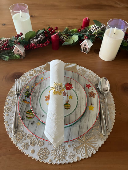 Christmas Snowflakes Napkin Rings