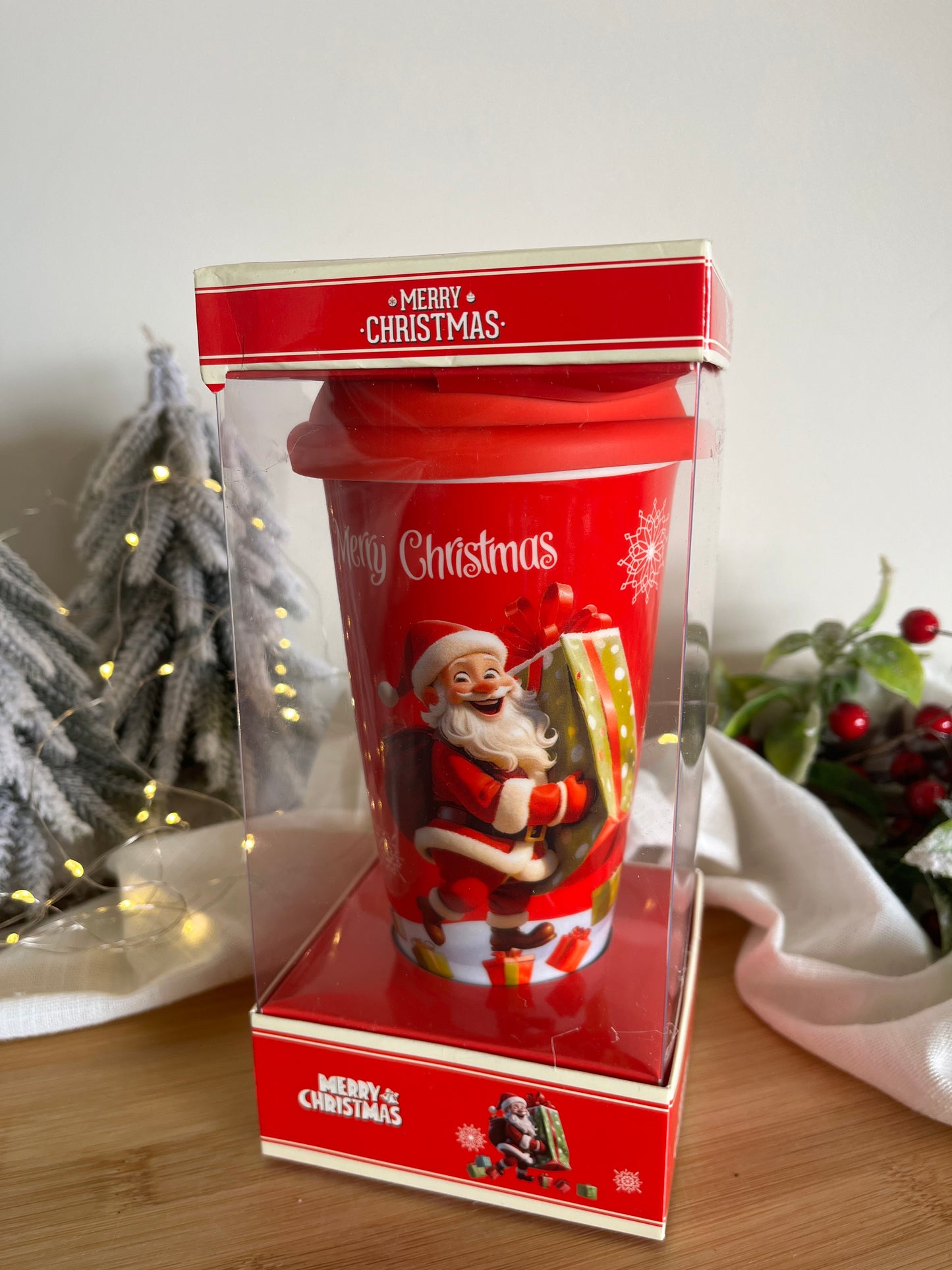 Christmas Ceramic Mug with Silicone Cover in a box