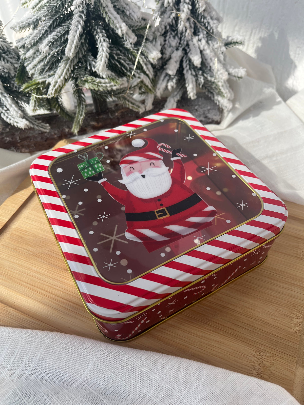 Christmas Square Tin Box