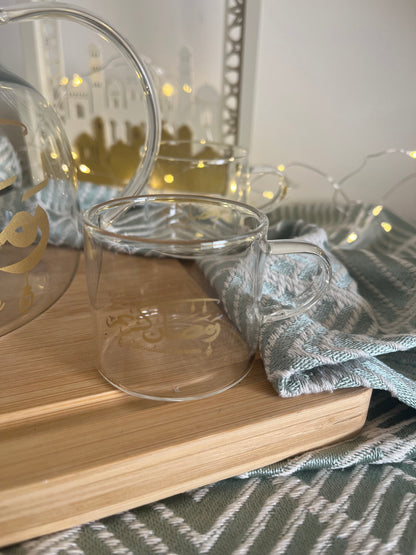 Ramadan Glass Tea Pot & Cups Set